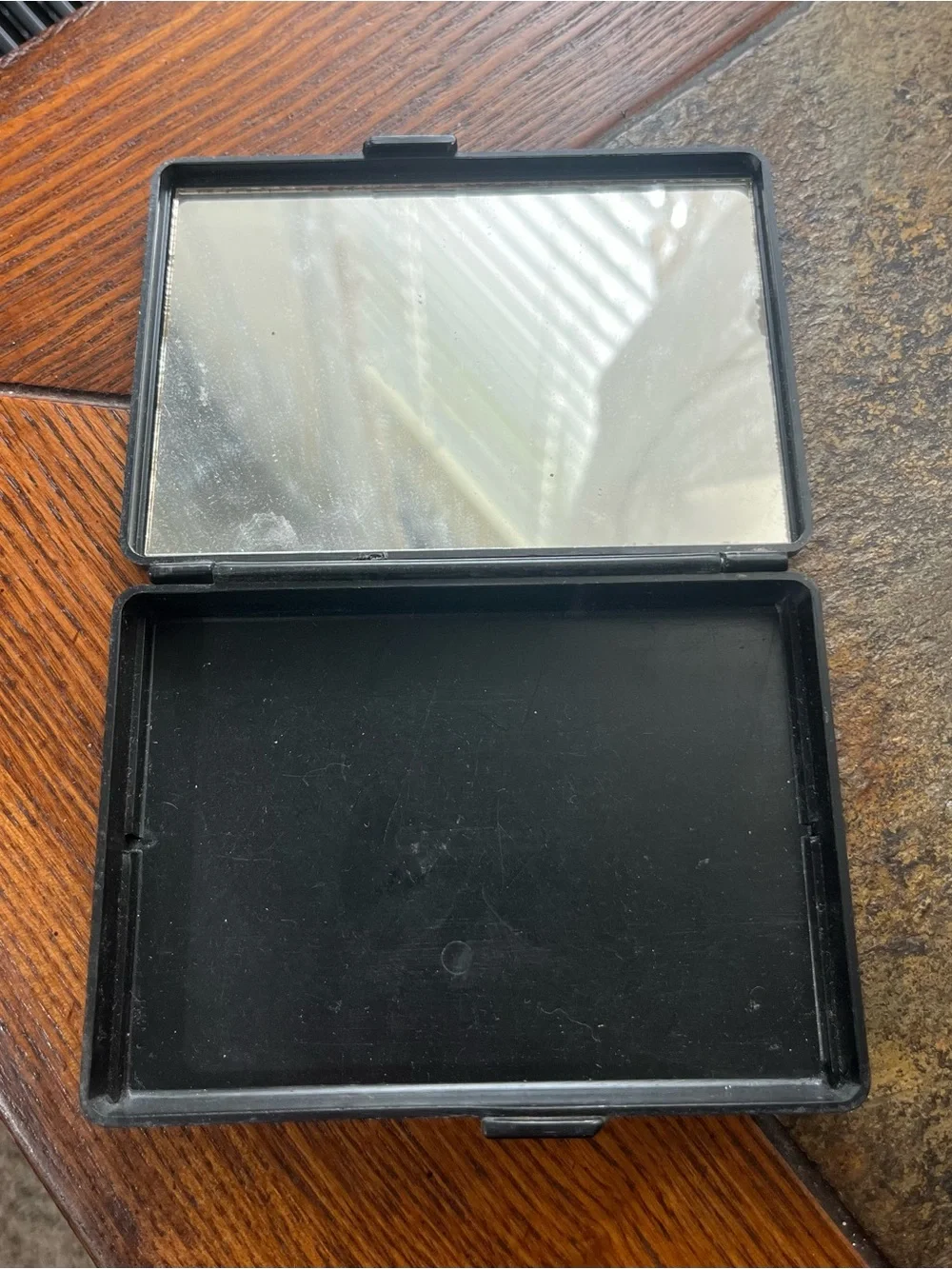 2 Black Floral Lacquer Boxes - Tissue & Makeup/jewelry holders.